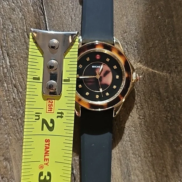 Black and Gold Women's Watch By Michele - Picture 7 of 8